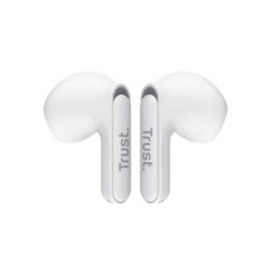 Auriculares bluetooth trust yavi enc con estuche de carga/ blancos