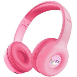 Auriculares infantiles inalámbricos trust nouna kids/ con micrófono/ rosas