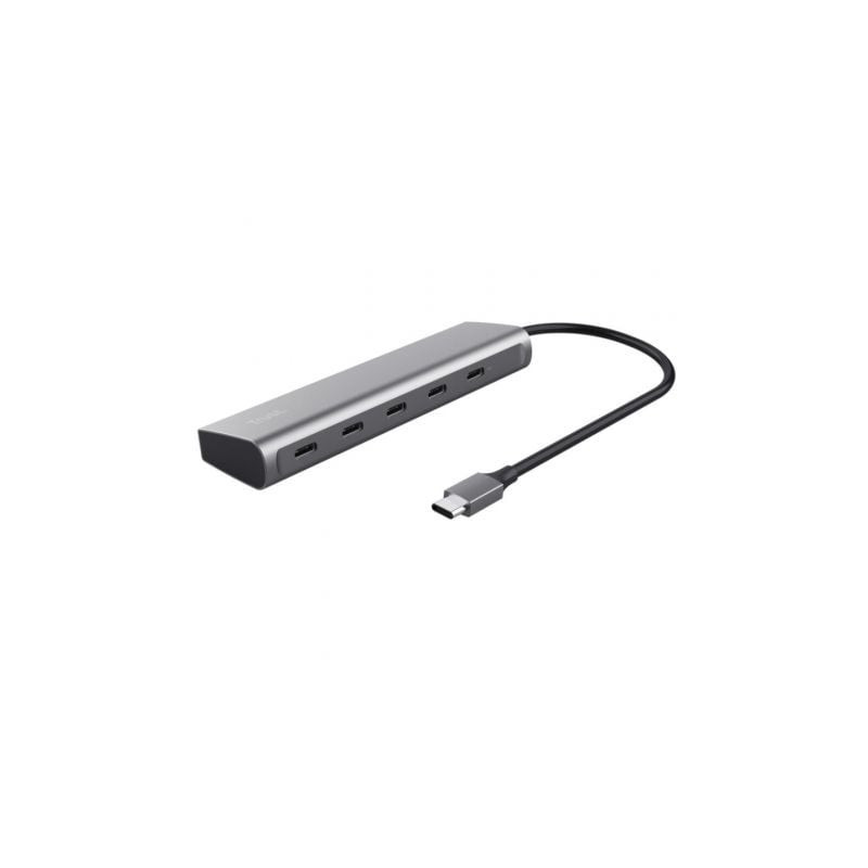 Hub usb tipo-c trust halyx/ 4xusb tipo-c/ 1xusb tipo-c pd