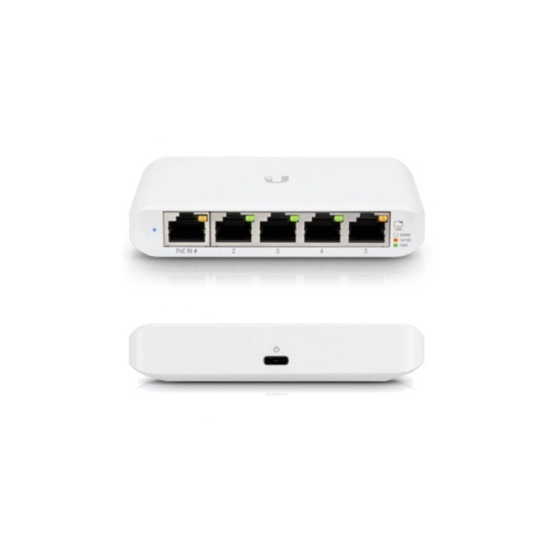 Switch gestionado ubiquiti usw-flex mini 5 puertos/ rj45 10/100/1000 poe