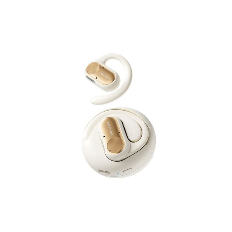 Auriculares deportivos bluetooth vention open ear openbeat o11 nbpn0 con estuche de carga/ beige