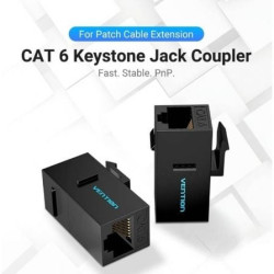 Conector rj45 vention ipgb0 cat6 utp/ negro