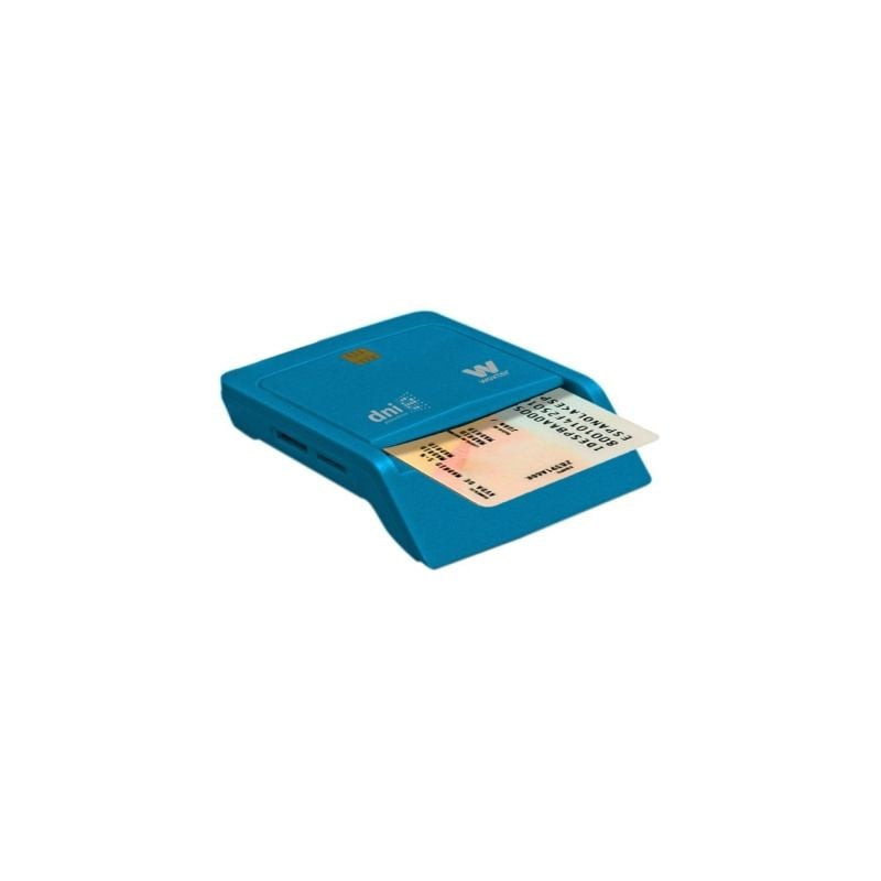 Lector de dni y tarjetas woxter combo pe26-146/ azul/ usb 2.0