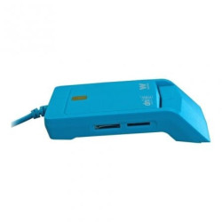 Lector de dni y tarjetas woxter combo pe26-146/ azul/ usb 2.0