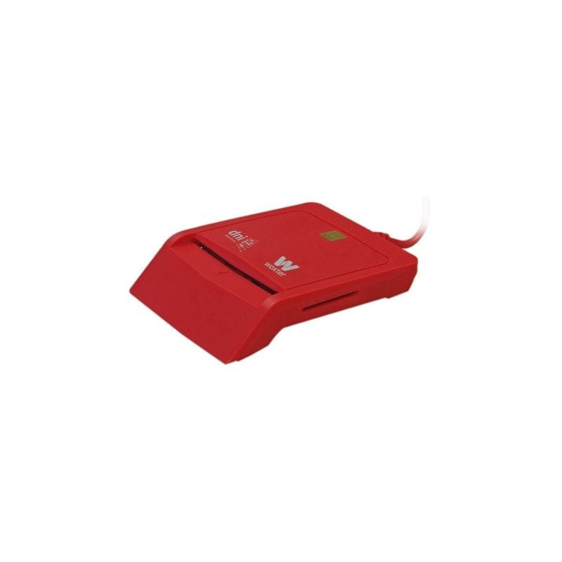 Lector de dni y tarjetas woxter combo pe26-148/ rojo/ usb 2.0