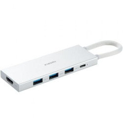 Docking usb 3.0 tipo-c xiaomi 5 en 1/ 3xusb/ 1xusb tipo-c pd/ 1xhdmi/ blanco